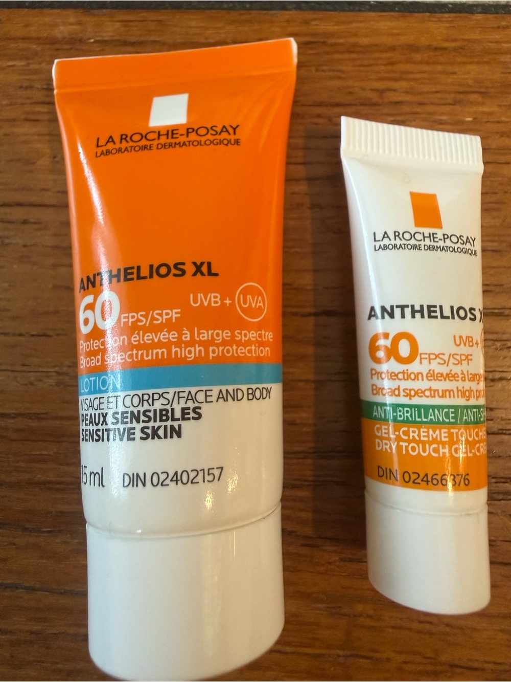 NEW 2x La Roche Posay Anthelios XL SPF 60 Sunscreen Lotion 15ml x Anti Shine
